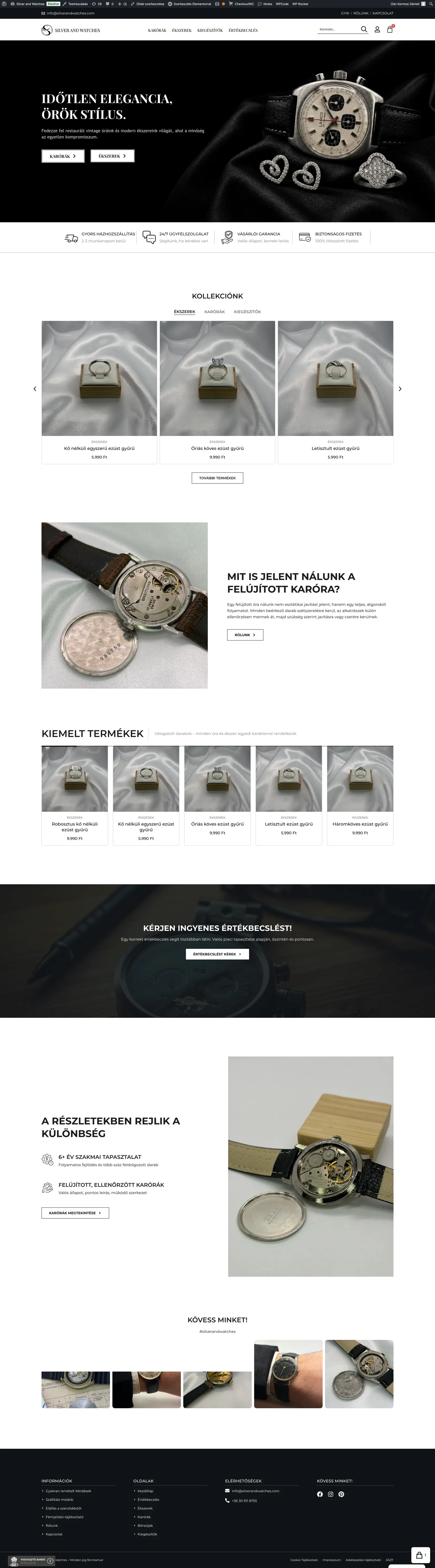 Silver and Watches — teljes oldal